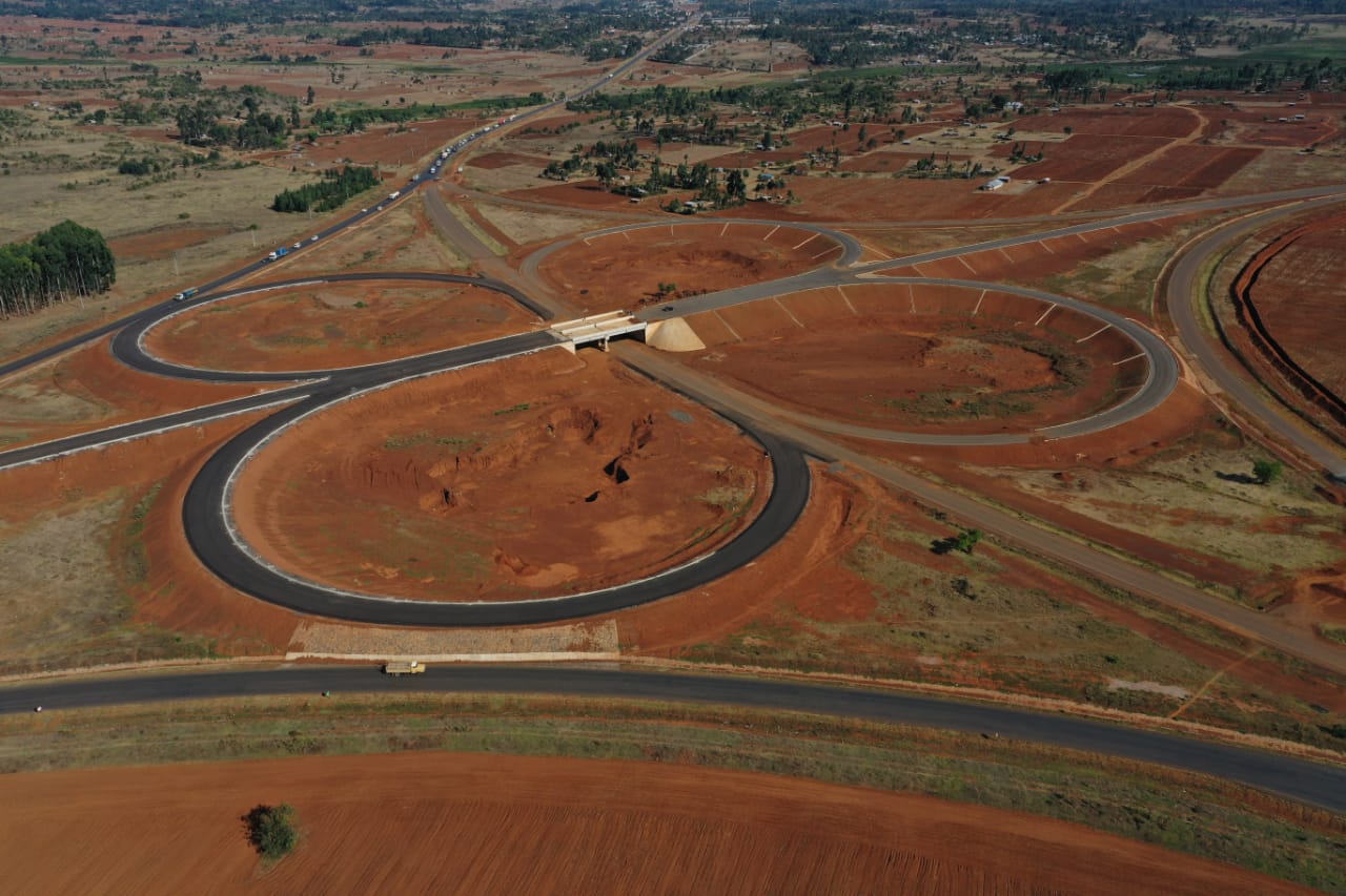 Aerial view at Leseru interchange